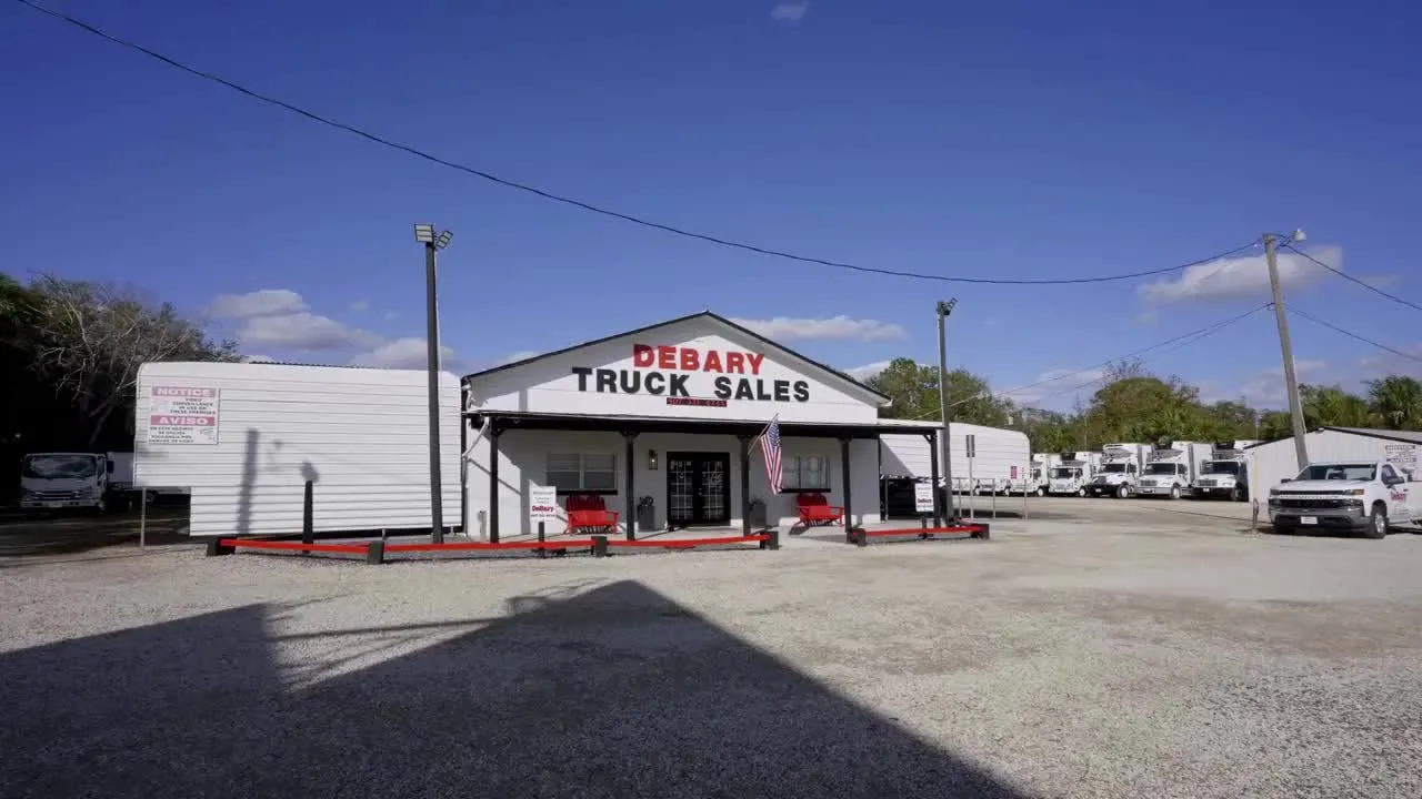 The DeBary Truck Sales office and truck lot in Sanford, Florida